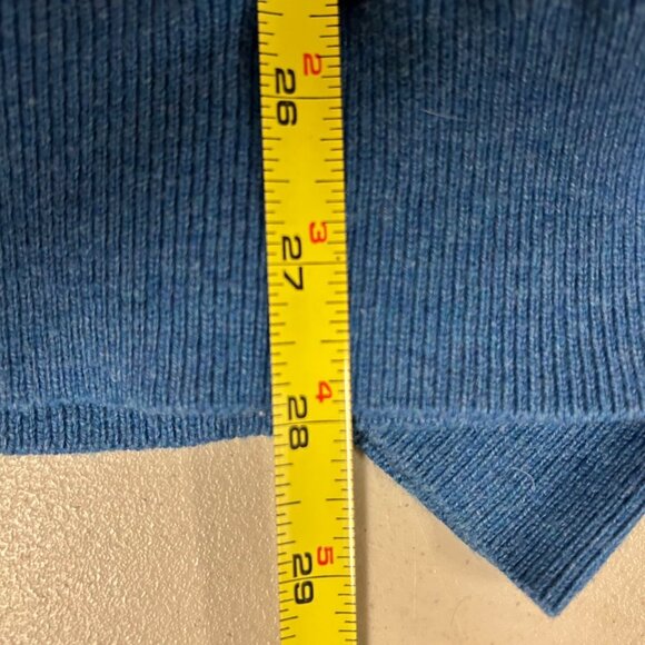 L.L. Bean 1/4 Zip Sweater Mock Neck Cashmere Cotton Blend Size M GUC - Picture 8 of 9